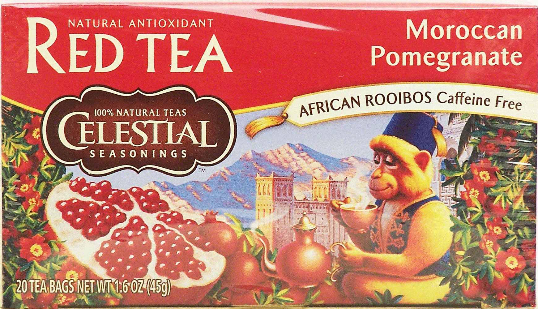 Celestial Seasonings&nbsp;Moroccan Pomegranate&nbsp;red tea, african rooibos, caffeine free, 20-bags Full-Size Picture